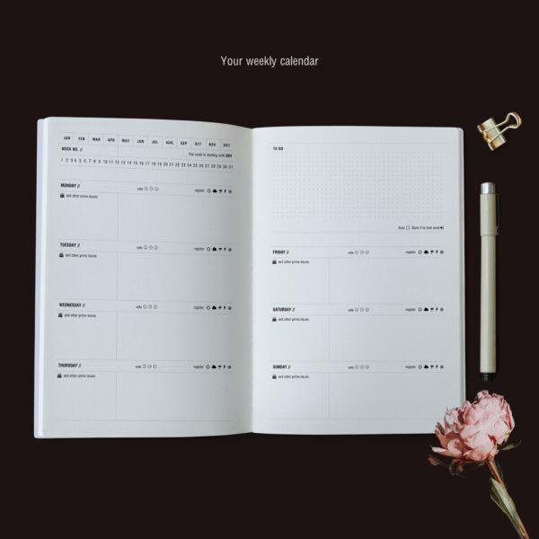 William Morris: African Marigold, a perpetual calendar as your very own personalized planner