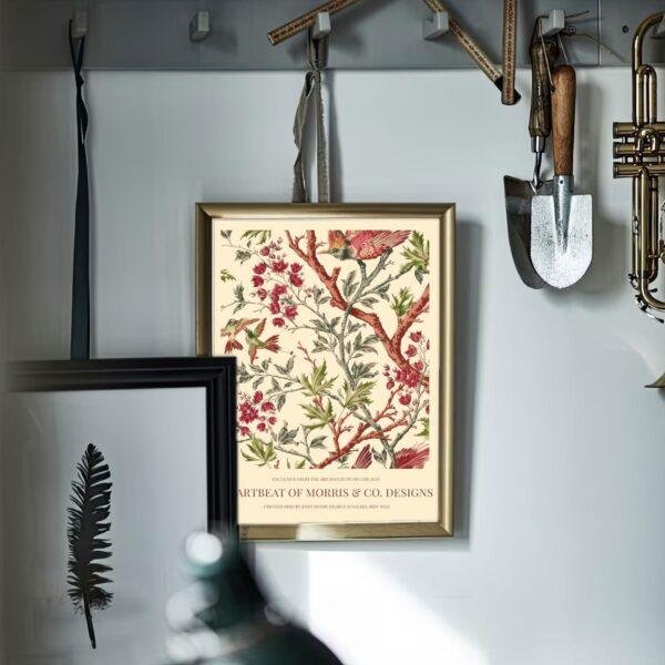 William Morris Crested Bird Print: Arts & Crafts, Cottagecore Decor