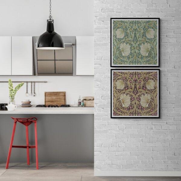 William Morris Pimpernel Print Set: Cottagecore Decor