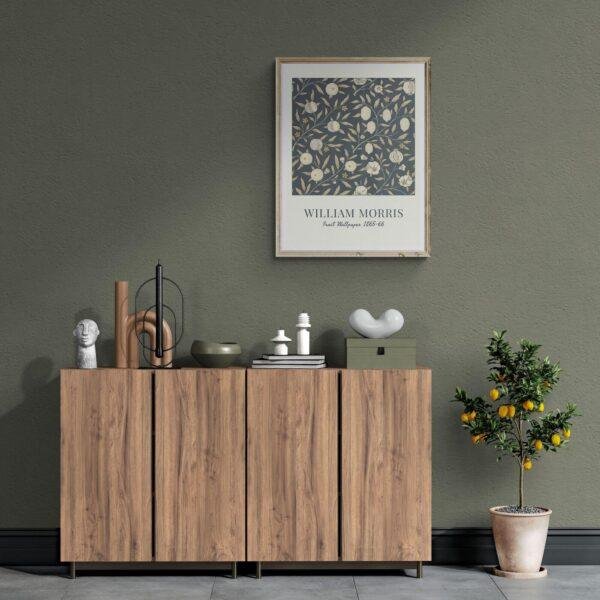 William Morris Fruit Poster: Cottagecore Pomegranate Print