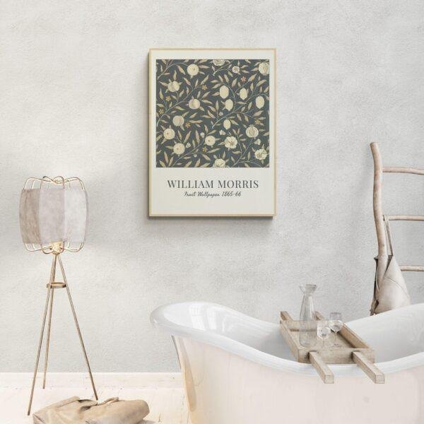 William Morris Fruit Poster: Cottagecore Pomegranate Print