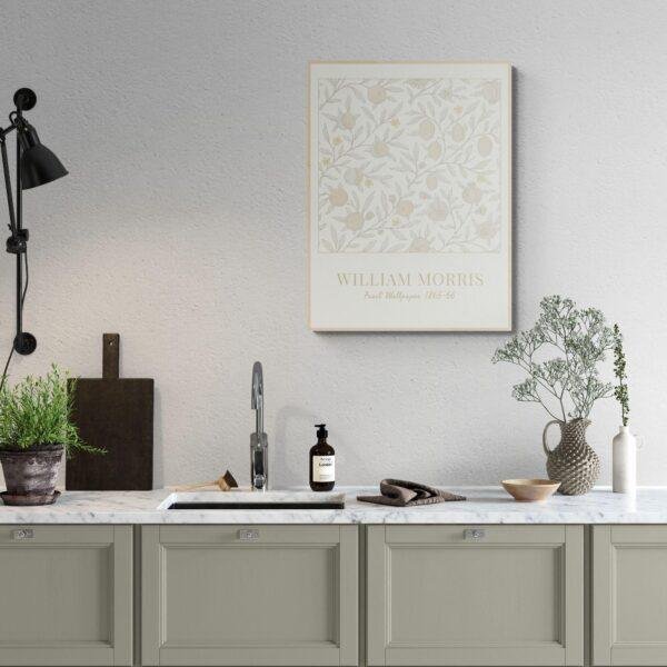 William Morris Fruit Print: Cottagecore Pomegranate Poster