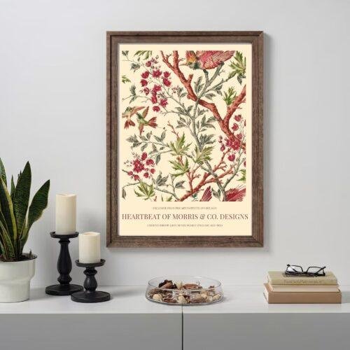 William Morris Crested Bird Print: Arts & Crafts, Cottagecore Decor
