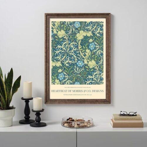 William Morris Seaweed Print: Victorian Cottagecore Wall Art
