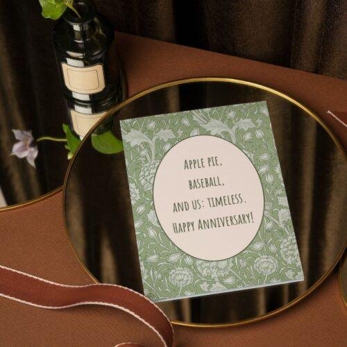 William Morris Anniversary Card: Arts & Crafts Anniversary Gift, Pack of 10