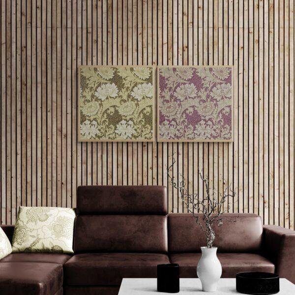 William Morris Chrysanthemum Print Set: Cottagecore Floral Wall Art