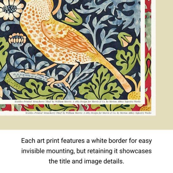 William Morris Strawberry Thief Print Set: Cottagecore Wall Art