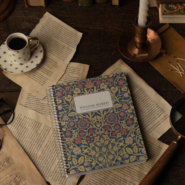 William Morris Floral Notebook | Arts & Crafts Style, Coil Bound