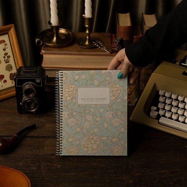 William Morris Wild Tulip Notebook | A5 Arts & Crafts Coil Journal