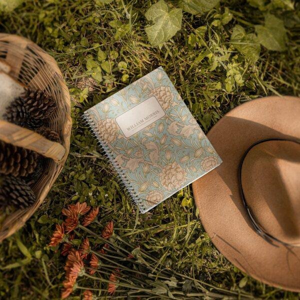 William Morris Wild Tulip Notebook | A5 Arts & Crafts Coil Journal