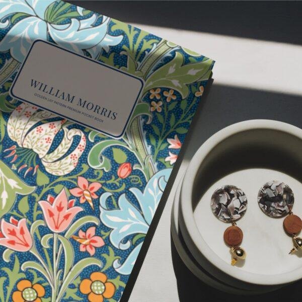William Morris Golden Lily Pocket Notebook | Arts & Crafts Floral Sketchbook