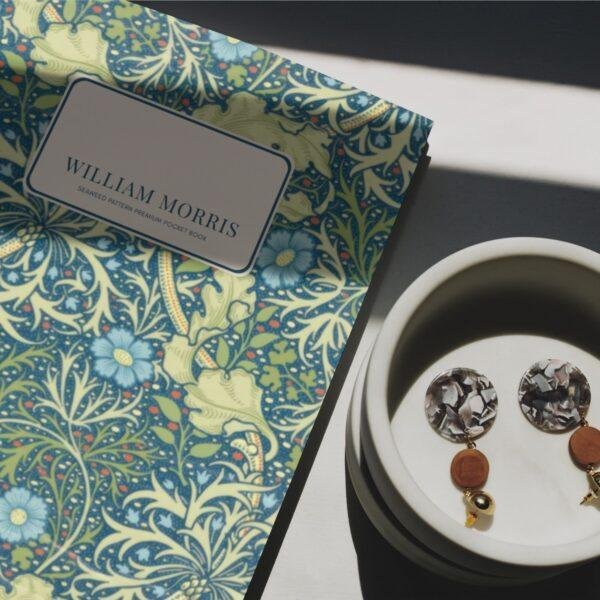 William Morris Seaweed Pocket Notebook | Vintage Floral Arts & Crafts