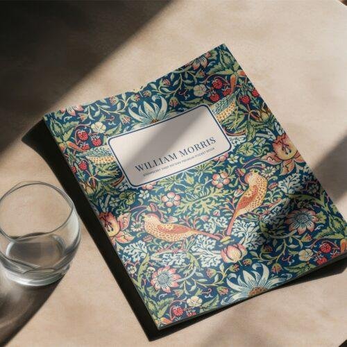William Morris Strawberry Thief Pocket Notebook | Arts & Crafts Floral Sketchbook