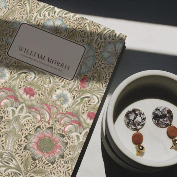 William Morris Pocket Notebook | Corncockle Floral Arts & Crafts Design