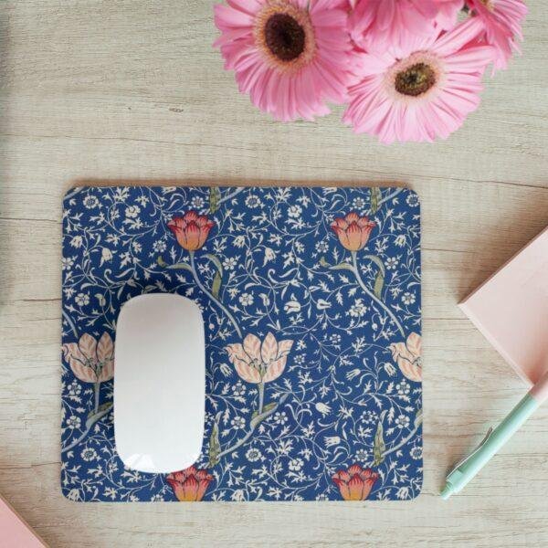 William Morris Mouse Pad - Medway, Desk Organization, Non-Slip Rubber Base