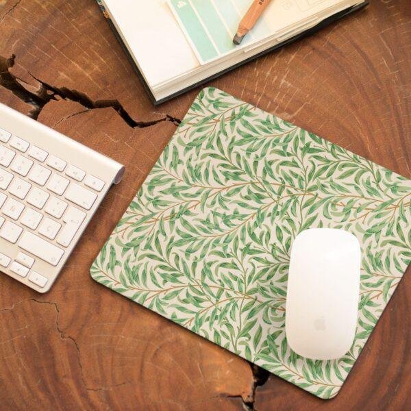 William Morris Mouse Pad - Willow Bough, Desk Organization, Non-Slip Rubber Base