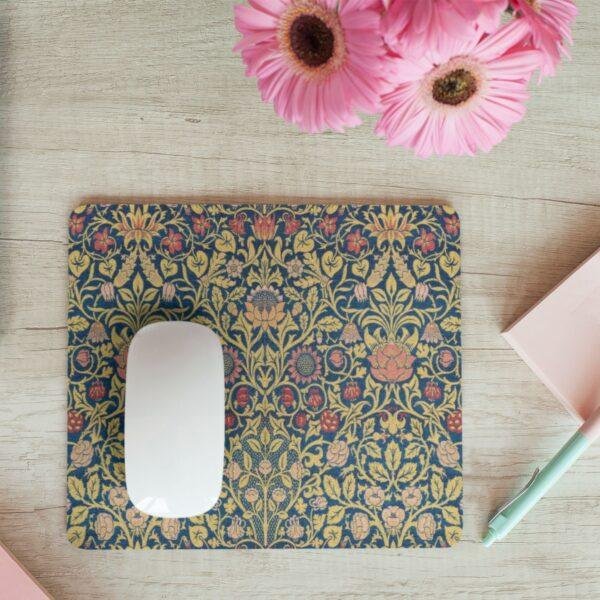 William Morris Mouse Pad – Violet & Columbine Breeze Floral Art