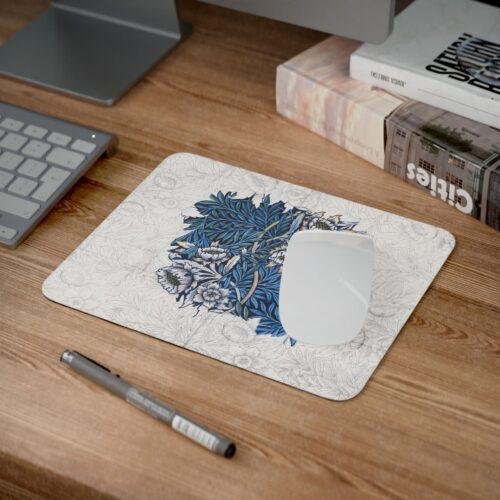William Morris Mouse Pad - Tulip & Willow, Desk Organization, Non-Slip Rubber Base