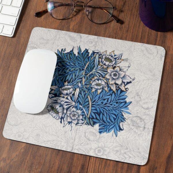 il_fullxfull.6128456002_k54y.jpg William Morris Mouse Pad - Tulip & Willow, Desk Organization, Non-Slip Rubber Base