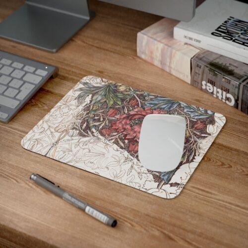 William Morris Mouse Pad - Honeysuckle, Desk Organization, Non-Slip Rubber Base