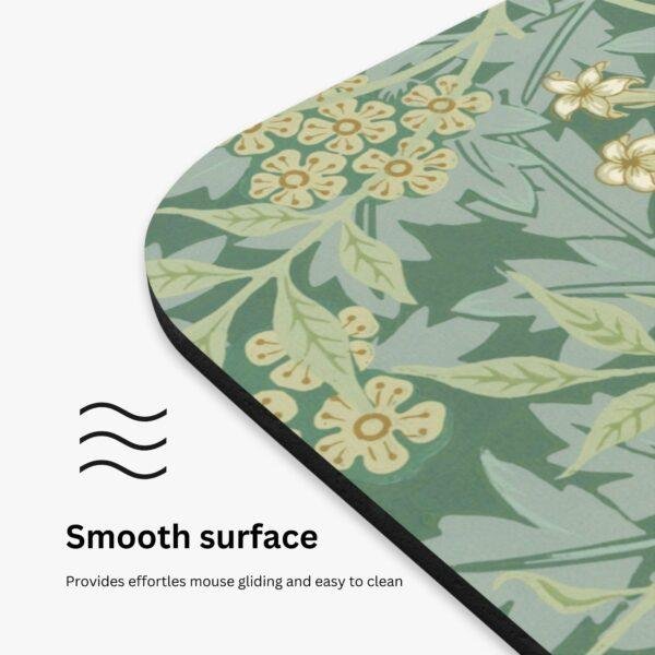 William Morris Mouse Pad - Jasmine, Desk Organization, Non-Slip Rubber Base