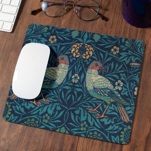 William Morris Mouse Pad - Birds, Desk Organization, Non-Slip Rubber Base