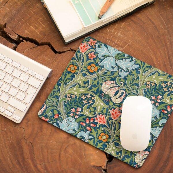 William Morris Mouse Pad - Golden Lily, Desk Organization, Non-Slip Rubber Base