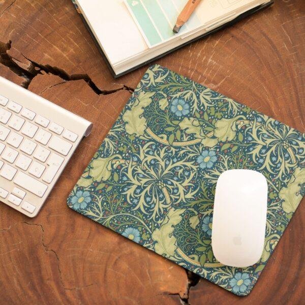 William Morris Mouse Pad - Seaweed, Desk Organization, Non-Slip Rubber Base