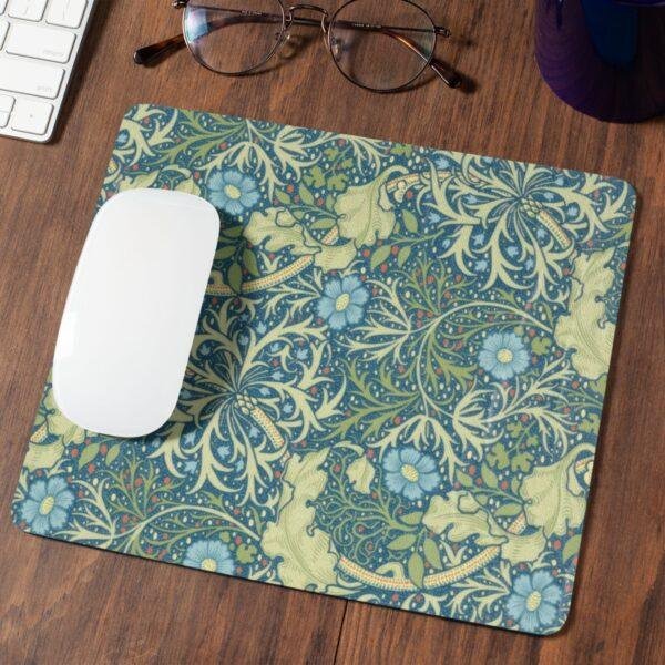 William Morris Mouse Pad - Seaweed, Desk Organization, Non-Slip Rubber Base
