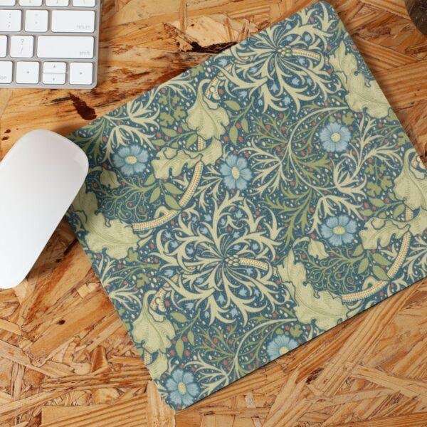 William Morris Mouse Pad - Seaweed, Desk Organization, Non-Slip Rubber Base