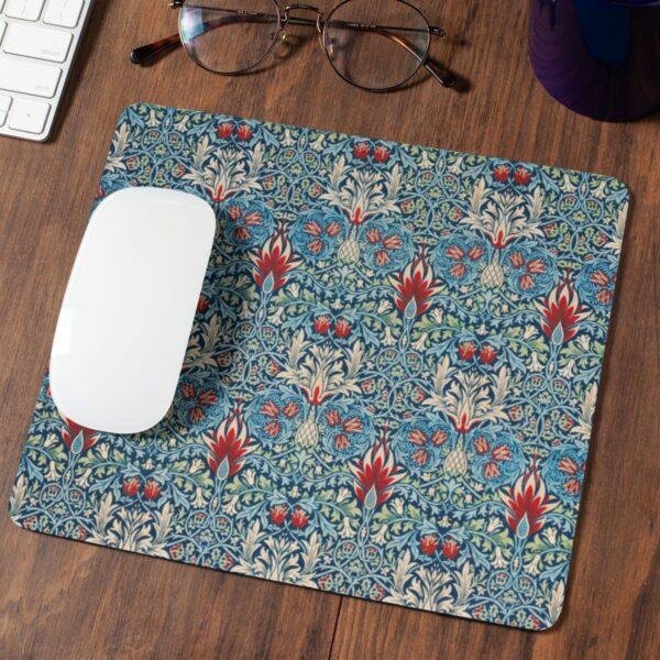 William Morris Mouse Pad - Snakeshead, Desk Organization, Non-Slip Rubber Base