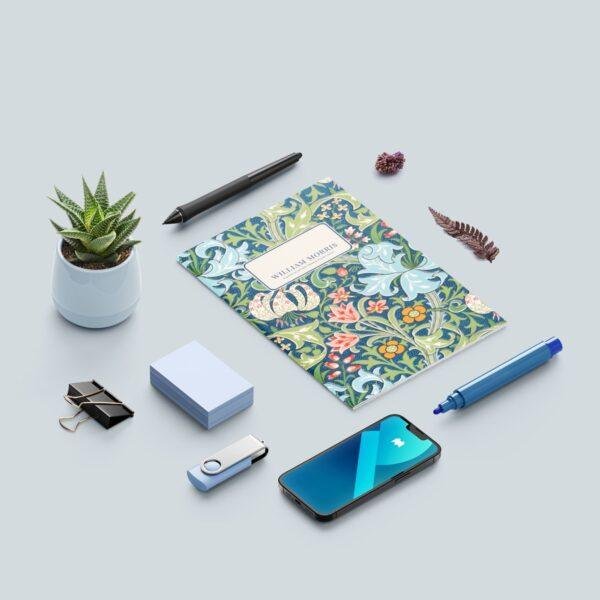 William Morris Golden Lily Pocket Notebook | Arts & Crafts Floral Sketchbook