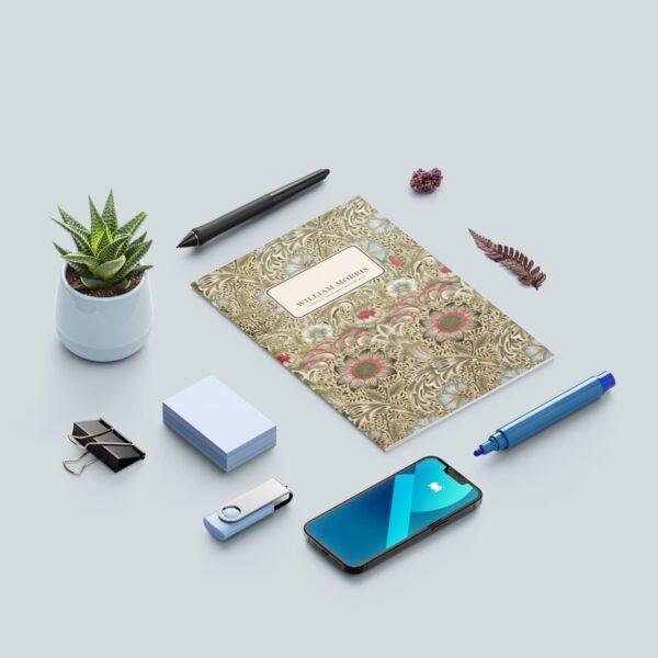 William Morris Pocket Notebook | Corncockle Floral Arts & Crafts Design