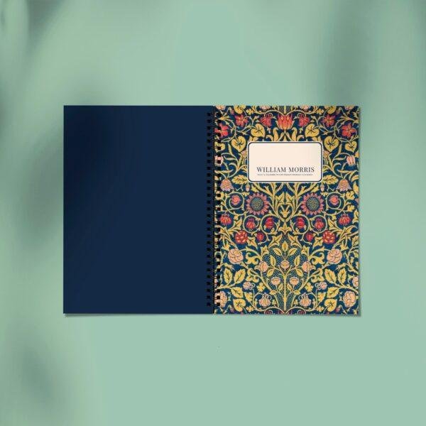 William Morris Floral Notebook | Arts & Crafts Style, Coil Bound