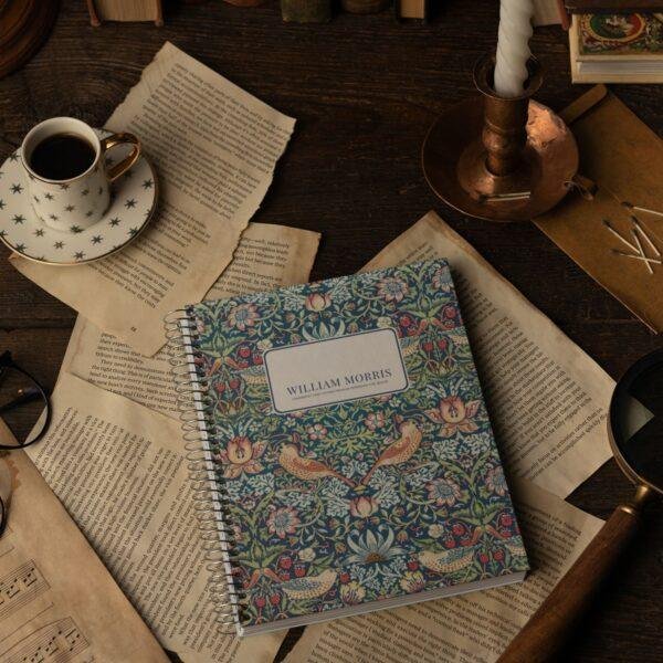 William Morris Strawberry Thief Notebook | Vintage Arts & Crafts A5 Journal
