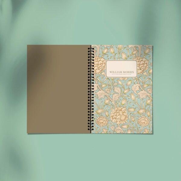 William Morris Wild Tulip Notebook | A5 Arts & Crafts Coil Journal