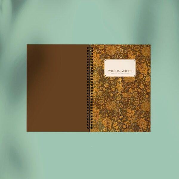 William Morris Floral Notebook | Vintage Arts & Crafts, A5 Coil Bound