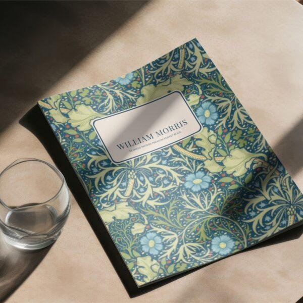 William Morris Seaweed Pocket Notebook | Vintage Floral Arts & Crafts