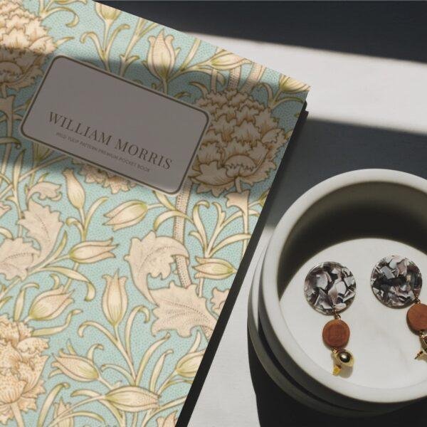 William Morris Wild Tulip Pocket Notebook | Arts & Crafts Floral Sketchbook