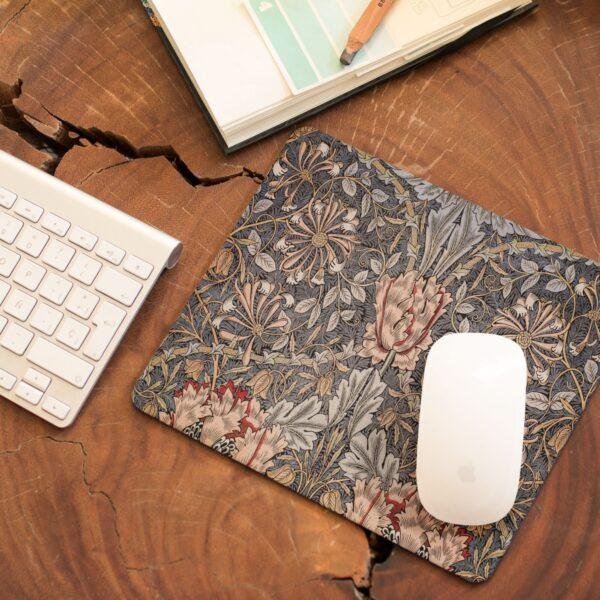 William Morris Mouse Pad – Honeysuckle Woodland Desk Accessory