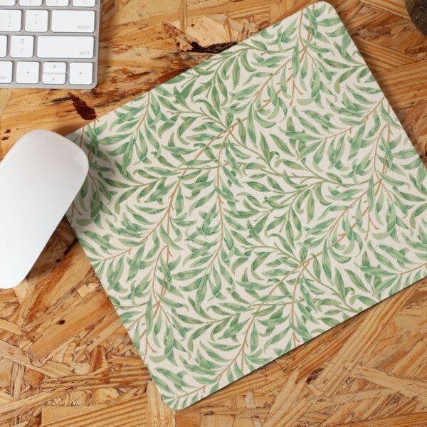 William Morris Mouse Pad - Willow Bough, Desk Organization, Non-Slip Rubber Base