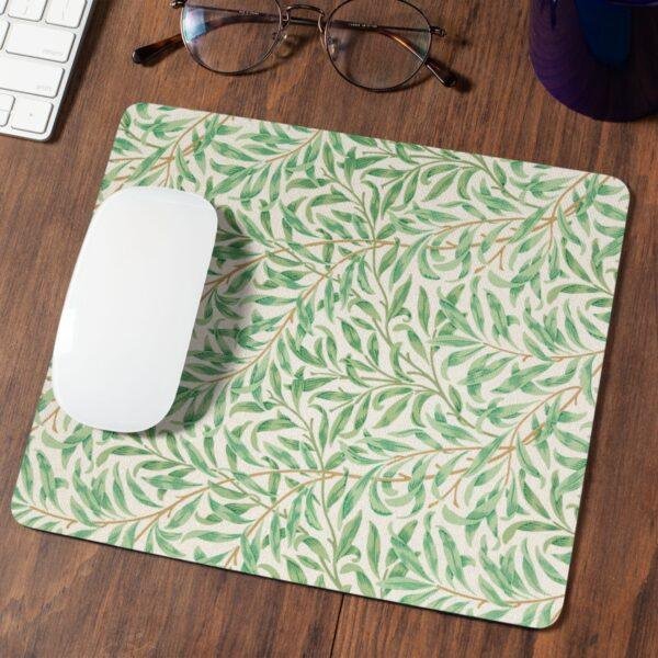 William Morris Mouse Pad - Willow Bough, Desk Organization, Non-Slip Rubber Base