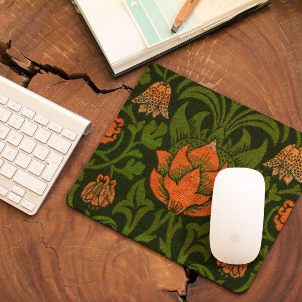 il_fullxfull.6176557185_gken.jpg William Morris Mouse Pad - Violet & Columbine, Desk Organization, Non-Slip Rubber Base
