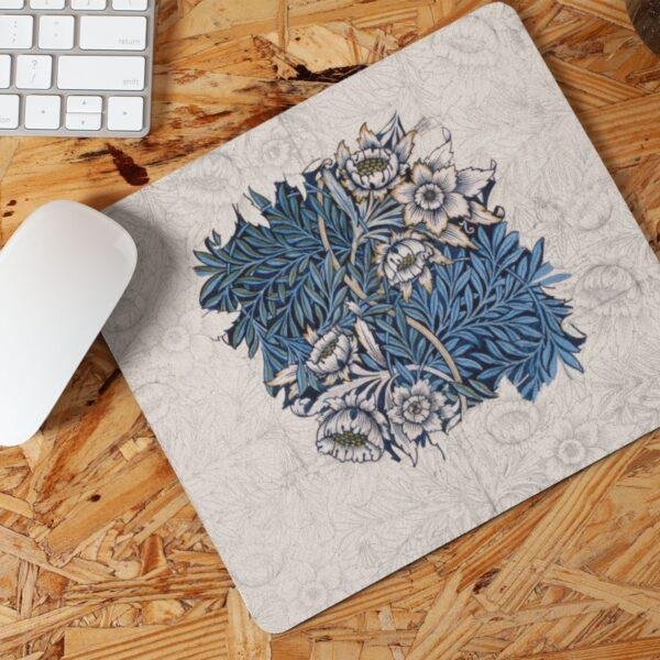 il_fullxfull.6176559349_fgxg.jpg William Morris Mouse Pad - Tulip & Willow, Desk Organization, Non-Slip Rubber Base