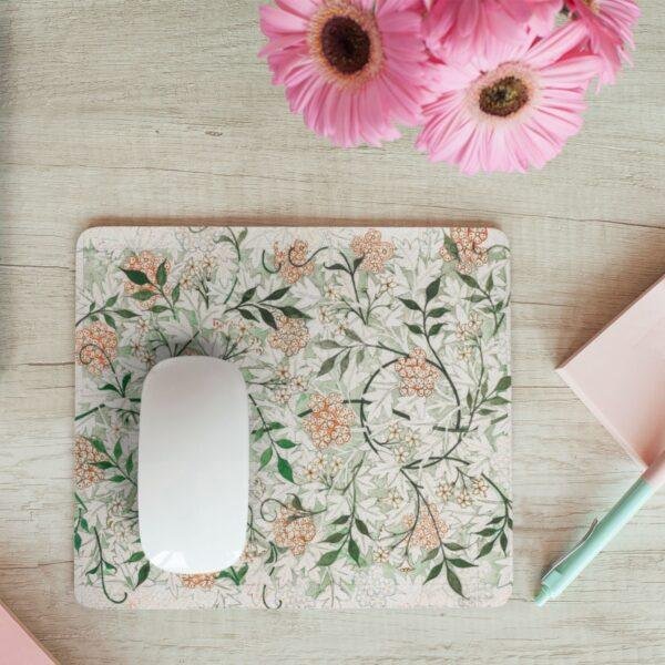 il_fullxfull.6176811305_89kl.jpg William Morris Mouse Pad - Jasmine, Desk Organization, Non-Slip Rubber Base