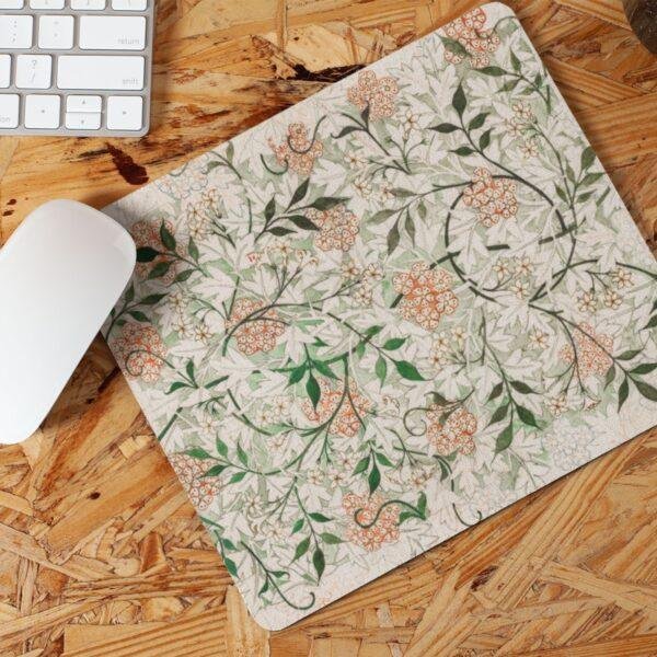 il_fullxfull.6176811311_jv88.jpg William Morris Mouse Pad - Jasmine, Desk Organization, Non-Slip Rubber Base