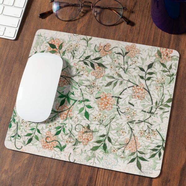 il_fullxfull.6176811365_awe9.jpg William Morris Mouse Pad - Jasmine, Desk Organization, Non-Slip Rubber Base