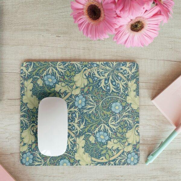 William Morris Mouse Pad - Seaweed, Desk Organization, Non-Slip Rubber Base
