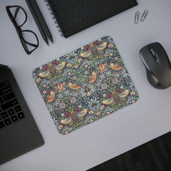 William Morris Mouse Pad - Strawberry Thief, Desk Organization, Non-Slip Rubber Base