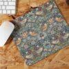 William Morris Mouse Pad - Strawberry Thief, Desk Organization, Non-Slip Rubber Base